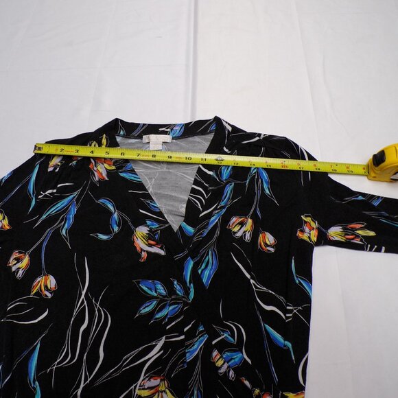 FINN & GRACE FLOURAL LONG SLEEVE DRESS BLOUSE - Picture 8 of 8